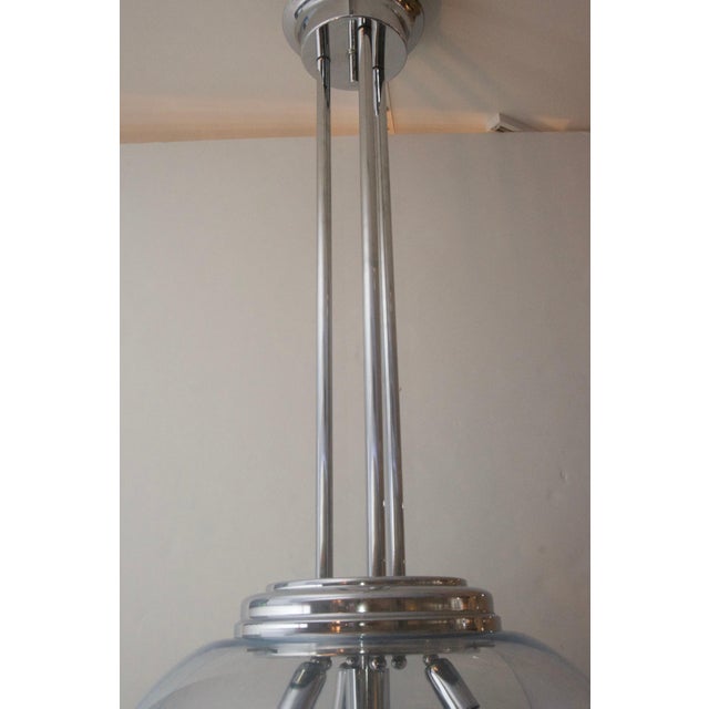 Mid-Century Modern Mazzega Glass Chandelier For Sale - Image 3 of 6