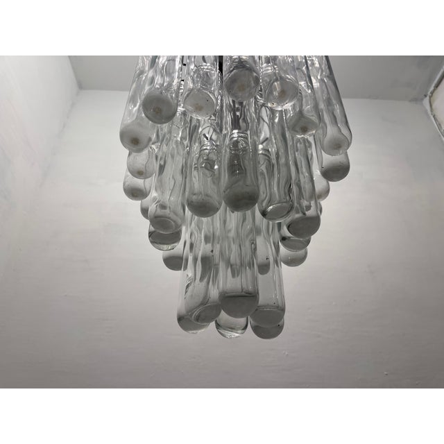 Murano Glass Tube Chandelier by Venini, 1970s For Sale - Image 11 of 14