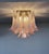 Murano Ceiling Chandelier | 32 Pink Glass and Lattimio Petals in a Contemporary | Mid Century Style For Sale - Image 9 of 11