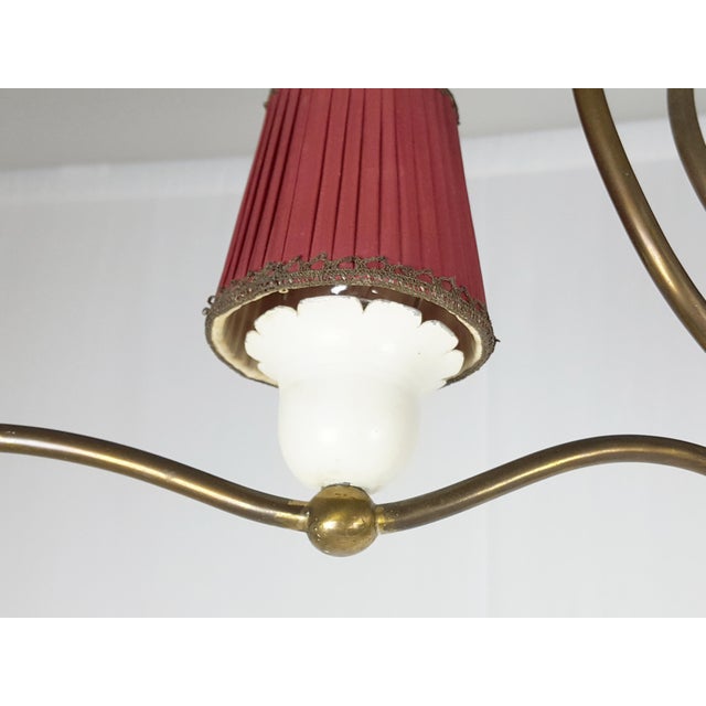 1950s Mid-Century Modern Italian Sconces in White Metal and Brass, Set of 2 For Sale - Image 5 of 18