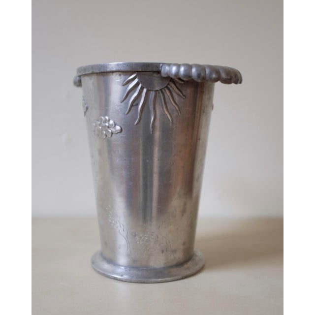 Metal Swedish Pewter Vase From 1929 For Sale - Image 7 of 10