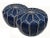 Moroccan Blue Leather Pouf Covers - a Pair For Sale - Image 9 of 9