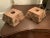 French Antique Square Handcarved Colum Base Repurposed as Candle Holders- a Pair For Sale - Image 3 of 8