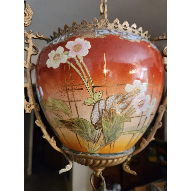 19th Century Asian Art Nouveau Candle Chandelier For Sale - Image 6 of 8