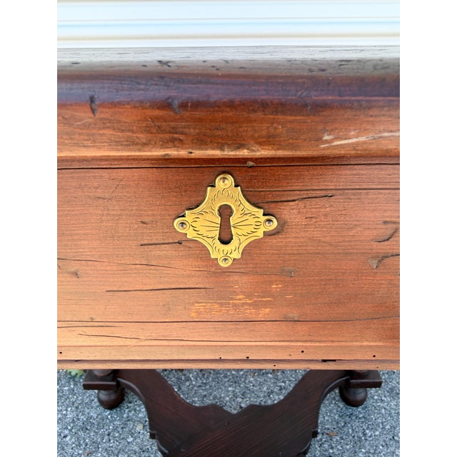 Antique William & Mary Style Pine Hall Table, 19th Century For Sale - Image 6 of 10