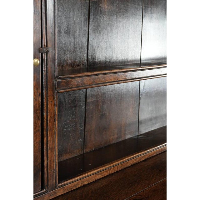 Large Antique English Oak Cupboard, 1700s For Sale - Image 9 of 17