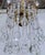 Mid 20th Century Gold Frame Layered Chandelier For Sale - Image 4 of 7