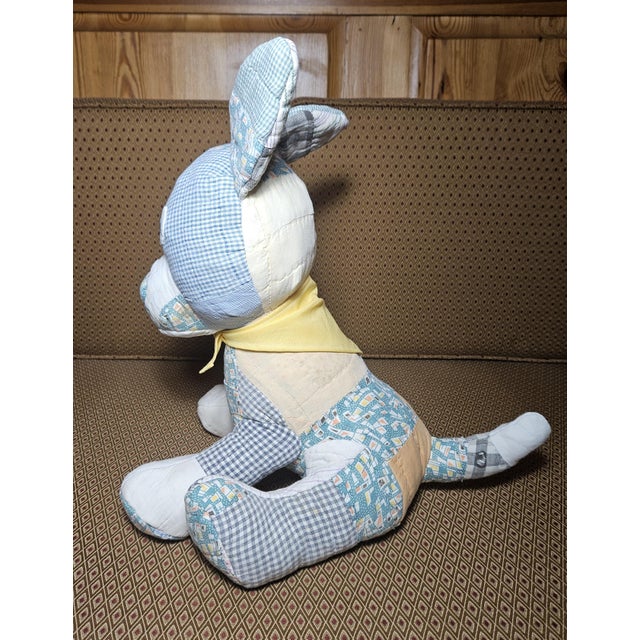 Textile Vintage Quilted Puppy Dog Plush Made from Vintage Quilt For Sale - Image 7 of 12