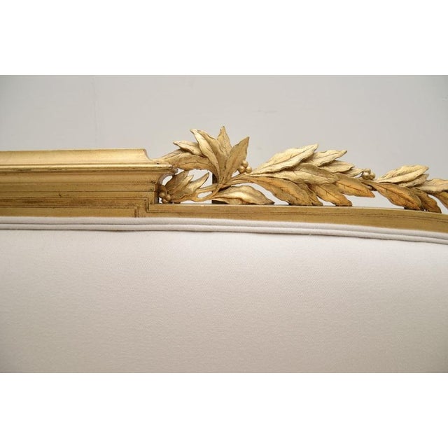Swedish Empire Giltwood Settee, 1880s For Sale - Image 9 of 14