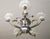 1930s French Art Deco Chandelier in Chrome, Brass and Frosted Glass, 1930s For Sale - Image 5 of 11