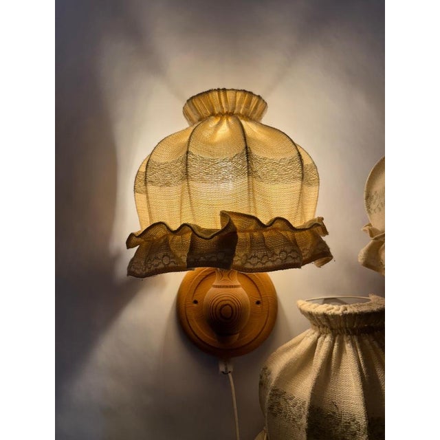 Wood Scandinavian Wall Lamps, Sweden, 1980s, Set of 3 For Sale - Image 7 of 18