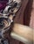 Antique Carved Giltwood Bench in Newly Upholstered Plum Velvet For Sale - Image 10 of 10