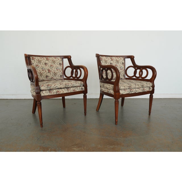 Vintage Neoclassical Open Armchairs (Set of 2) For Sale - Image 15 of 15