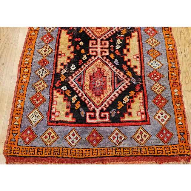 Late 19th Century Antique Anatolian Village Rug, Hand-Knotted Wool, Ivory & Blue, 1900s, 3' x 4' For Sale - Image 5 of 10