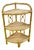Bamboo and Rattan Corner Shelf with Three Shelves For Sale