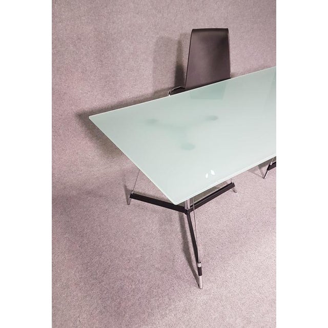 1980s Italian Tripod TEN Table with Matt Glass Table Top by Gabriel Teixidó For Sale - Image 5 of 10