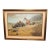 Original Large Western Buffalo Hunt Oil Painting by Pt Mendoza For Sale