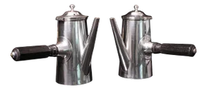 1940s Pair of Vintage Silver Plate Mappin & Webb Coffee Pots