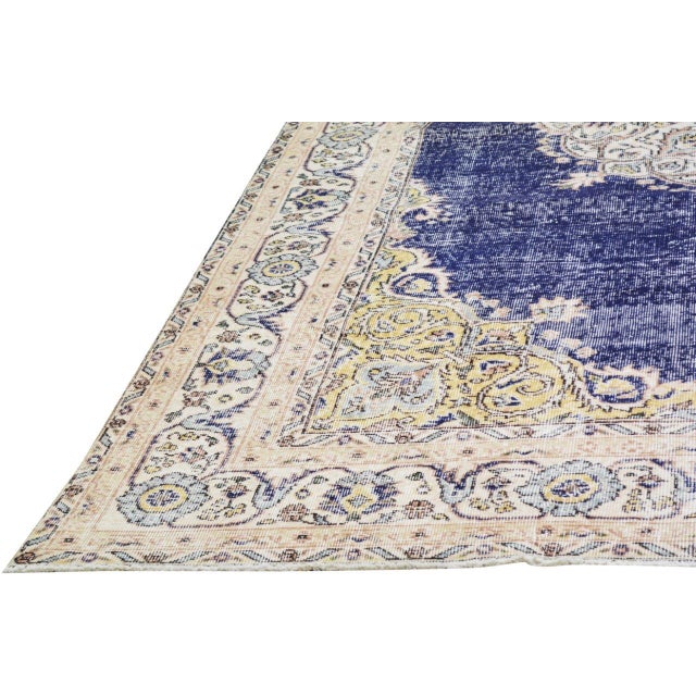 Turkish Vintage Turkish Anatolian Hand Knotted Wool Rug, 6'9"x10'2" For Sale - Image 3 of 6