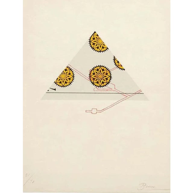 Cream Joan Brossa, Visual Poem, 1980s, Lithograph For Sale - Image 8 of 8