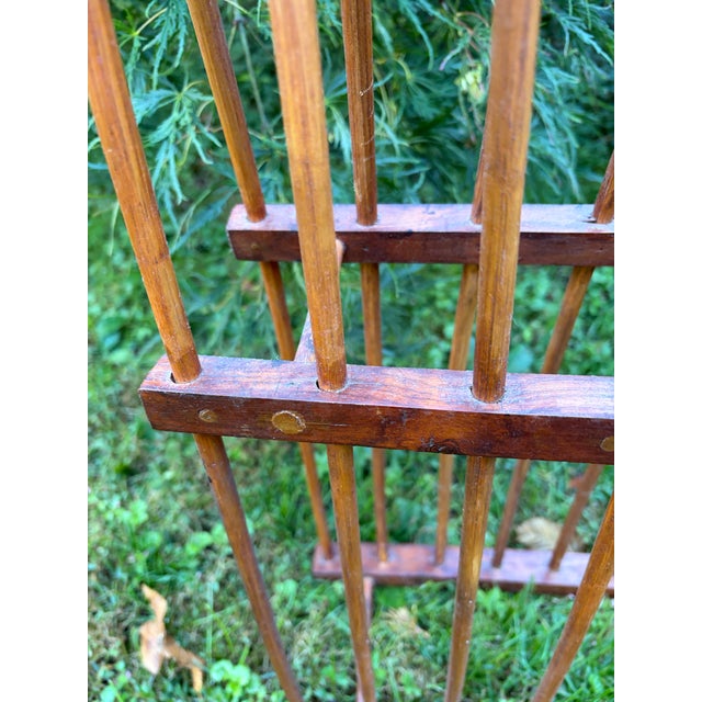Brown Vintage Wood Plate Rack For Sale - Image 8 of 17