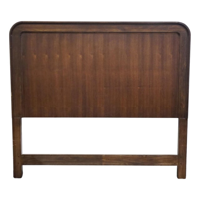 Drexel Heritage Glen Cove Collection Solid Walnut Contemporary Modern Rustic Queen Size Headboard 260-312-888 For Sale