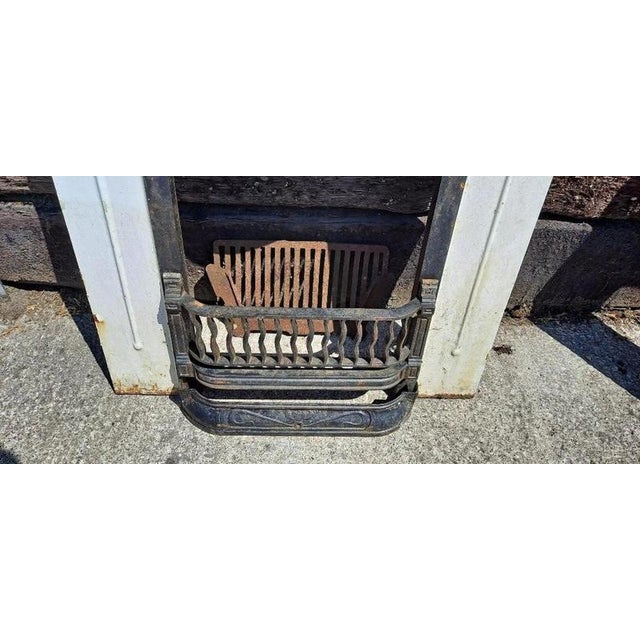 Gold Art Nouveau Cast Iron Combination Fireplaces, Set of 2 For Sale - Image 8 of 10