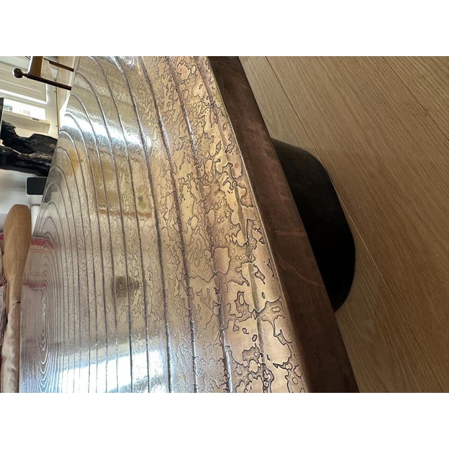 1970s Low Table Texturized Brass Top in the style of Ado Chale, France, 1970 For Sale - Image 5 of 16