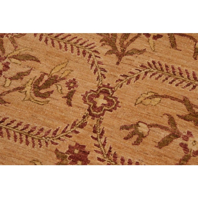 Classic Ziegler Tan Brown Hand-Knotted Wool Rug - 9'0'' X 12'4'' For Sale - Image 4 of 8