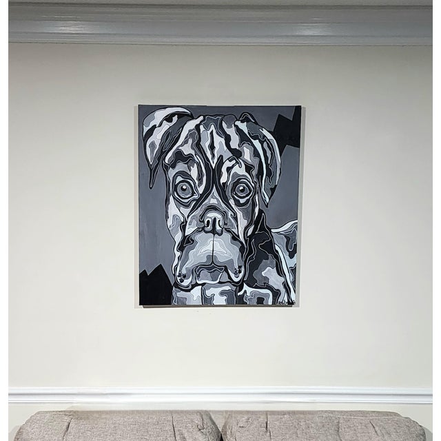 "The Bad Boxer" — 2021 Vpa Capstone Exhibition Original Acrylic Work by E. Cawley For Sale - Image 4 of 5