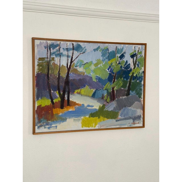 Gustaf Höglund, Saltsjöbadssommer, 1969, Oil on Canvas, Framed For Sale - Image 4 of 14