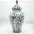 Ceramic Handmade Ceramic Large Lidded Jar (50cm) Swirling Golden Horn & Floral Pattern – Grand Temple Jar Centerpiece For Sale - Image 7 of 8