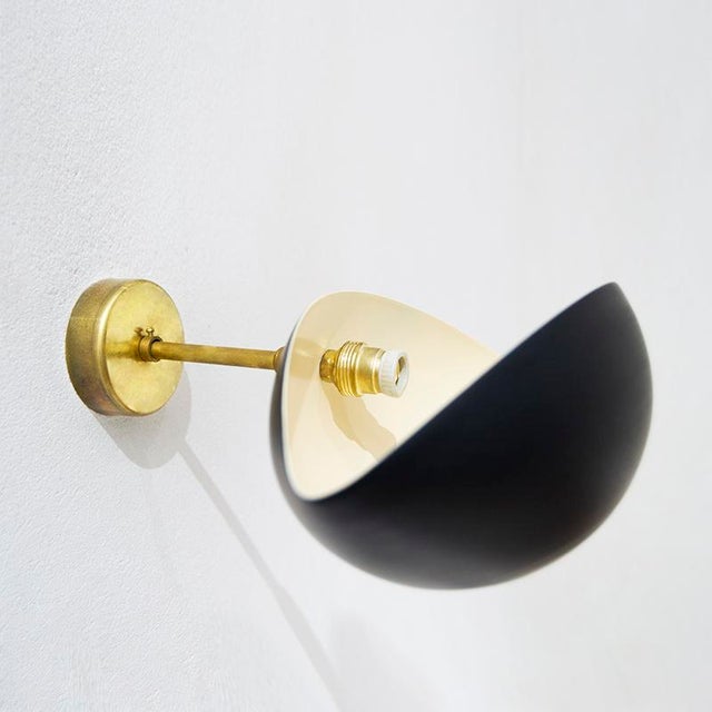 Vintage Wall Light in Brass and Aluminium, 1950s For Sale - Image 4 of 8