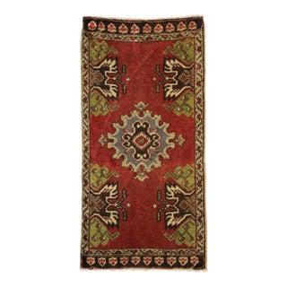 Vintage Turkish Yastik Rug, 1'8 X 3'2 For Sale