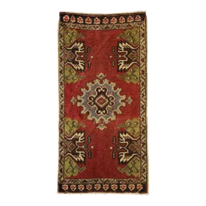 Vintage Turkish Yastik Rug, 1'8 X 3'2