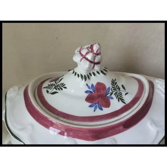 Ceramic Antique C1840s Staffordshire, English Soft Paste Teapot, Hand Painted For Sale - Image 7 of 10