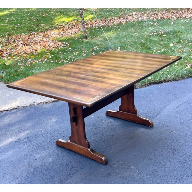 1970s Hitchcock Eastford Trestle Table With Leaf Chairish