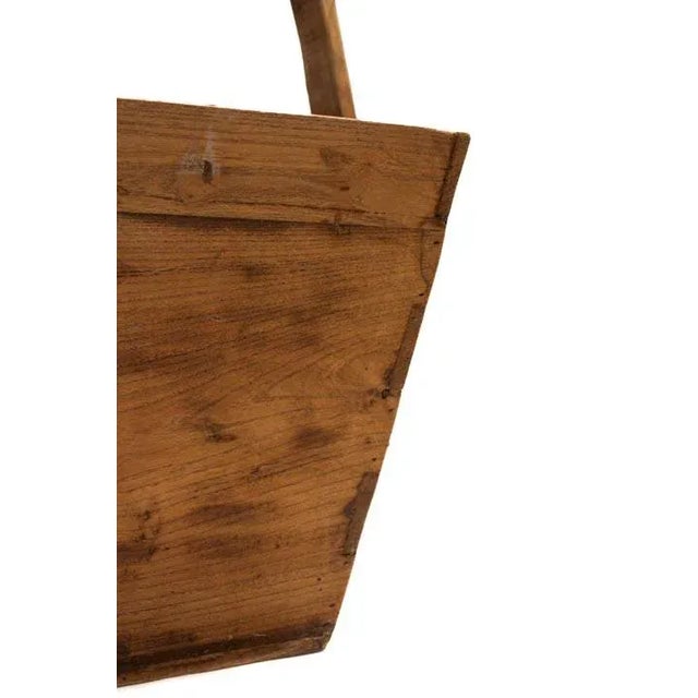 Farmhouse Grain Box With Wood Handle Square For Sale - Image 3 of 10