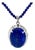 Lapis Pendant With Lapis Bead Chain For Sale