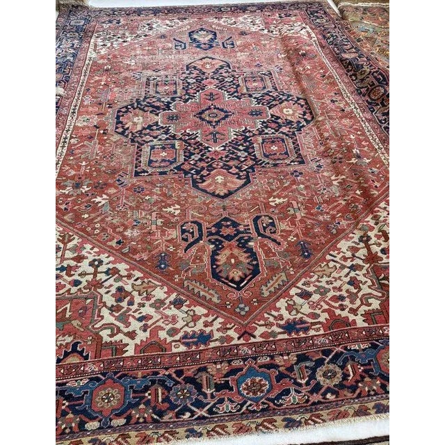 Traditional Antique Heriz Carpet - 9.10 X 13.4 For Sale - Image 3 of 6