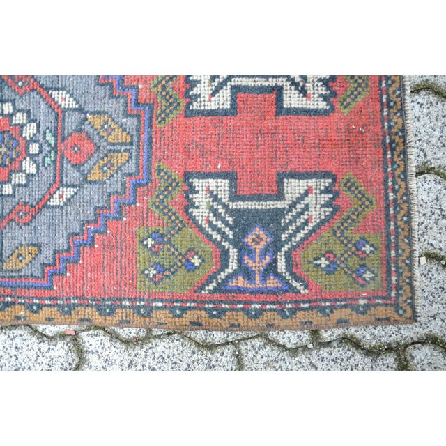 1960s Vintage Bohemian Anatolian Wool Rug For Sale - Image 4 of 6