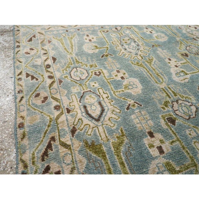 Rustic Galerie Shabab Collection Mid-20th Century Persian Malayer Throw Rug For Sale - Image 3 of 8