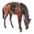 Vintage Leather-Wrapped Model Horse Sculpture For Sale