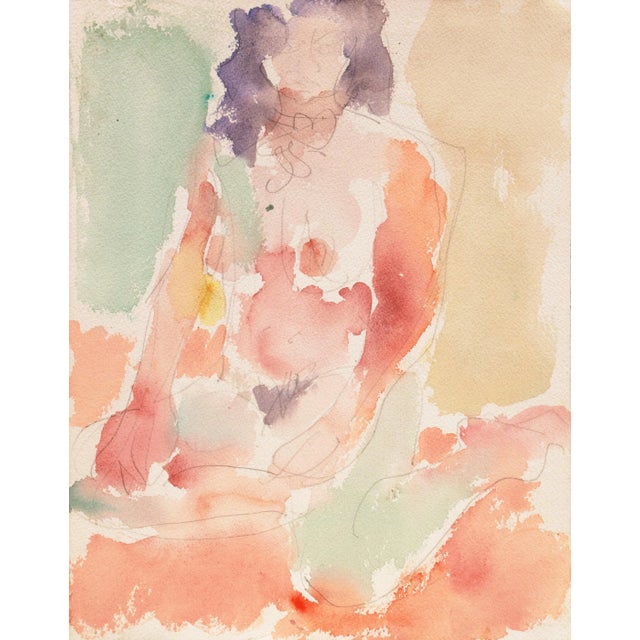 'Seated Nude' by Victor Di Gesu, Carmel Artist, Paris, Louvre, Academie Chaumiere, San Francisco Art Association, Los Angeles County Museum of Art For Sale