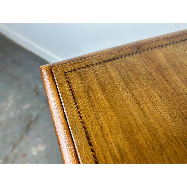 Brown Edwardian Inlaid Mahogany Chest of Drawers, 1890s For Sale - Image 8 of 9