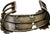 Striking vintage Southwestern turquoise and silver cuff bracelet featuring an impressive arrangement of approximately 27...