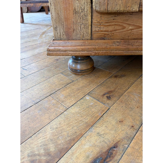 Rustic Antique European Scrubbed Pine Pantry Cupboard For Sale - Image 3 of 11
