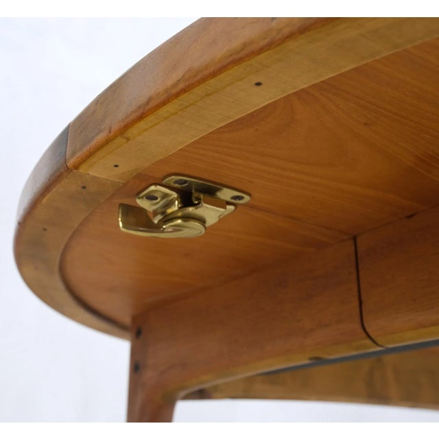 Compact Teak Danish Mid-Century Modern Dining Table w/ Large Leaves Extensions For Sale - Image 6 of 13