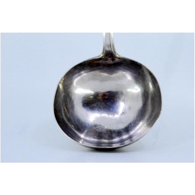 Silver Silver Soup Ladle with Grooves For Sale - Image 8 of 9