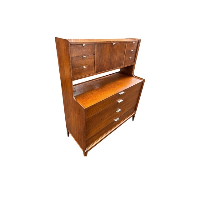 Brown Vintage Mid Century Modern Dresser Dovetailed Drawers Arthur Umanoff For Sale - Image 8 of 13